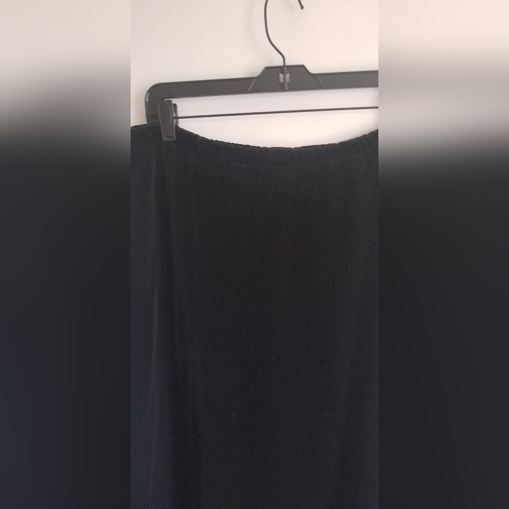 Women's Miss Accent Act III black long velvet skirt SzXL elastic waist - Picture 7 of 12